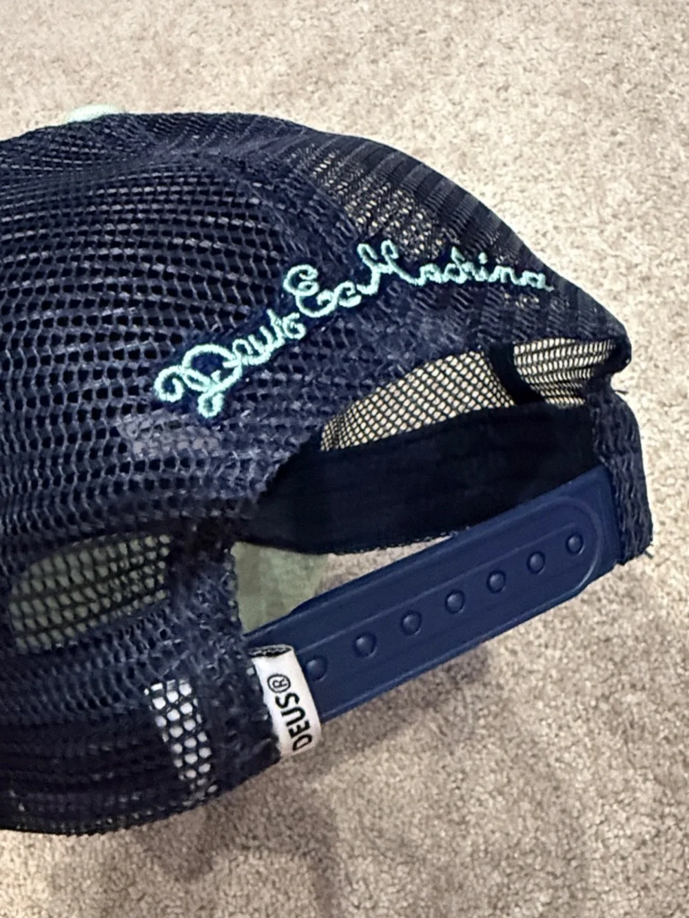 Deus Ex Machina Mint Navy Trucker Cap Hat